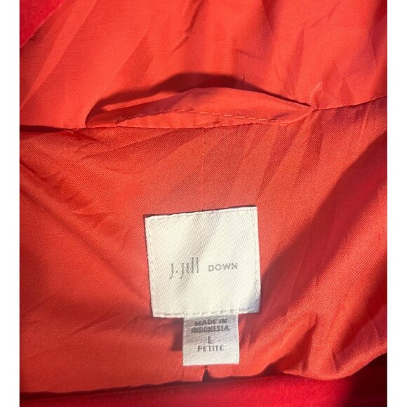 J.Jill Womens Lg Petite Coral Down Filled Puffer Jacket - Picture 3 of 8